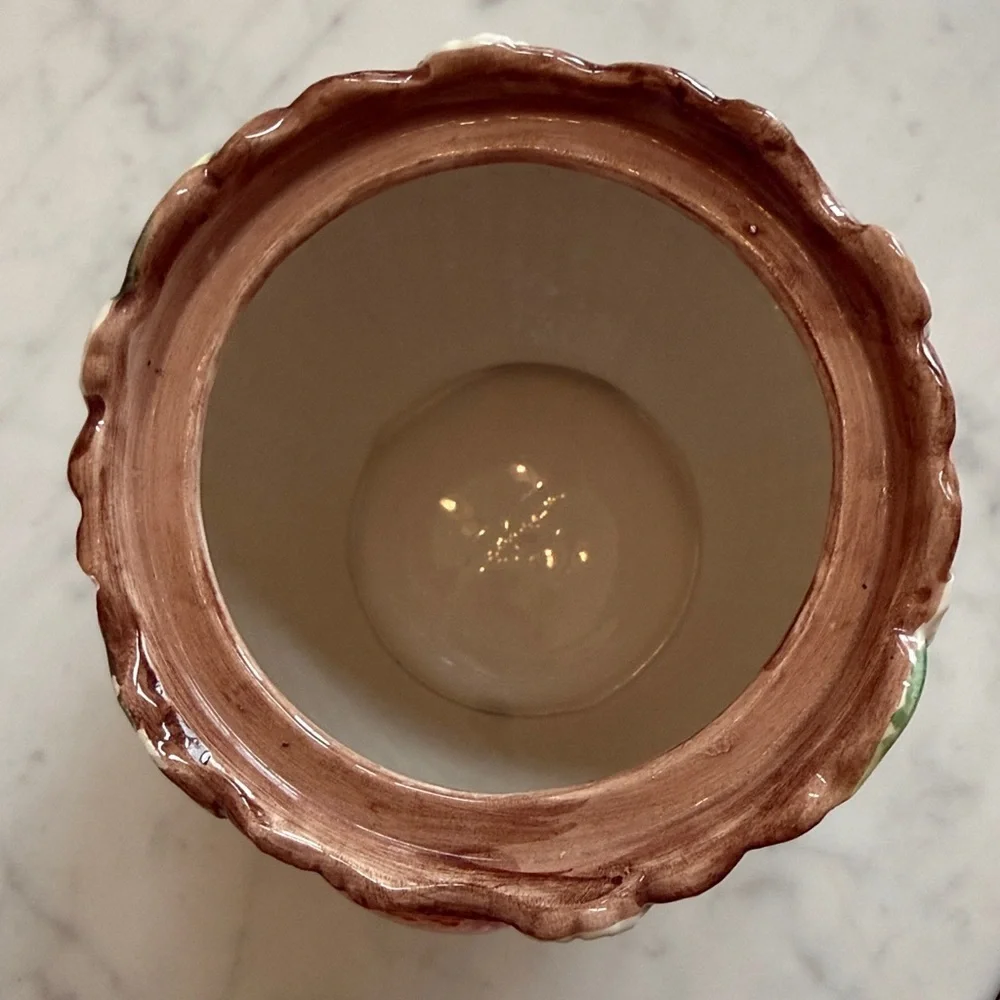 Fitz & Floyd Retired Mediterranean Majolica Fruit Canister 8”